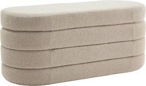 Bancheta cu spatiu de depozitare, Tesatura Boucle Taupe, VOQUE 115cm A-46684 VC