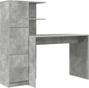 vidaXL Birou 2 pcs Gri din beton