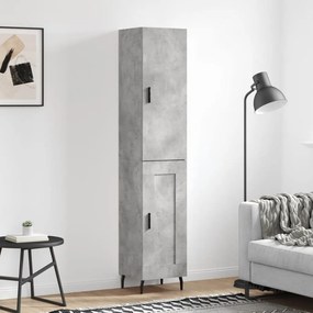 vidaXL Dulap înalt, gri beton, 34,5x34x180 cm, lemn prelucrat