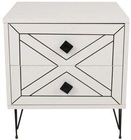 Măsuță de noptieră Luna White