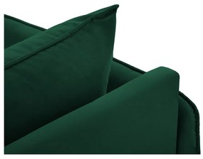 Șezlong verde închis cu tapițerie din catifea (cu colțar pe partea stângă ) Vienna – Cosmopolitan Design