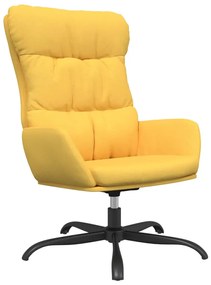 341183 vidaXL Scaun de relaxare, galben muștar, material textil