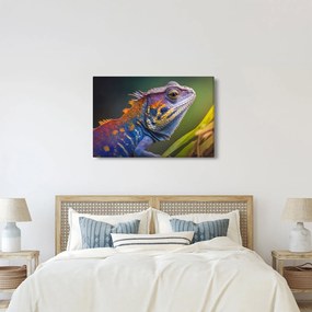 Tablou - Iguana colorată (90x60 cm)