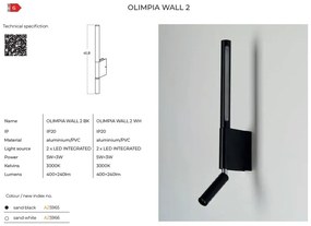 Aplica LED reglabila design minimalist OLIMPIA alba
