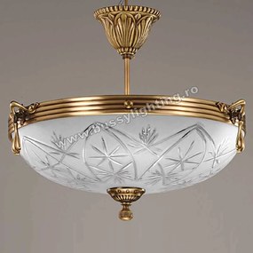 Lustra Elegante cu Diam 33 cm, Desing Clasic, Finisaj Bronz Antic - Bussy Lighting 3038-52-42