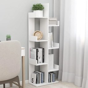 Biblioteca, alb, 48x25,5x140 cm, PAL
