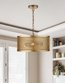 Lustra / Pendul design retro Fishnet aurie 12483-3GO SRT