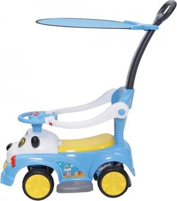 Masinuta copii si bebe NOVOKIDS™ Baby Panda Rider , Cu melodii si sunete, Maner de impins pentru parinti detasabil, Copertina de protectie