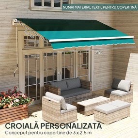 Outsunny Material de Înlocuire pentru Copertină Retractabilă, 282x250 cm, Gri | Aosom Romania