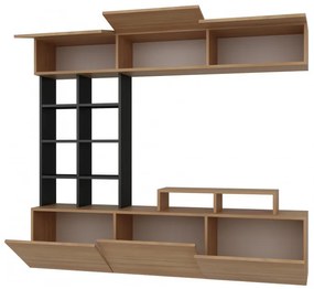 Ansamblu Comoda TV Sasa Teak-Negru