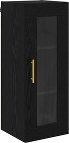 vidaXL Dulap montat pe perete Stejar Negru 34,5 x 34 x 90 cm