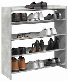 vidaXL Pantofar, gri beton, 80x25x81 cm, lemn prelucrat
