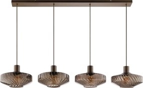 Brilliant - Lustru suspendat pe cablu LYN 4xE27/20W/230V maro/maro fumuriu