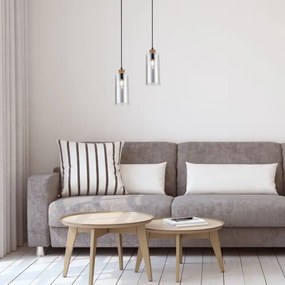 Lustră pe cablu TANNO 1xE27/25W/230V stejar Rabalux 72141