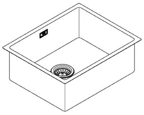 GROHE 31574SD1 - Chiuvetă de bucătărie K700U 550 x 450 mm din oțel inoxidabil