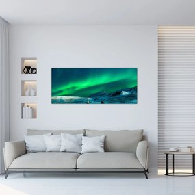 Tablou cu oameni la Aurora borealis (120x50 cm), în 40 de alte dimensiuni noi