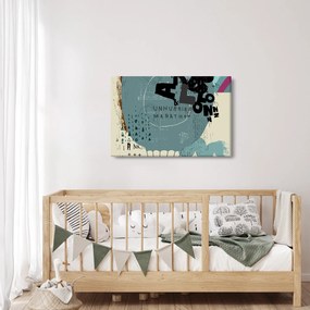 Tablou - Flying balon cu curcubeu (90x60 cm)