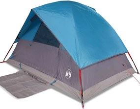 vidaXL Cort de camping cupolă pentru 2 persoane, albastru, impermeabil