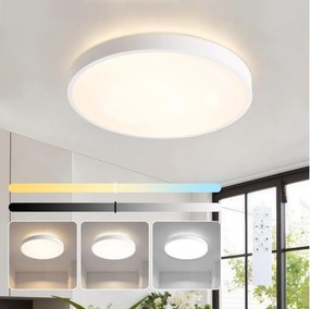 Brilagi - Lampă LED dimabilă GLASS POOL DOUBLE LED/48W/230V 40 cm albă + telecomandă