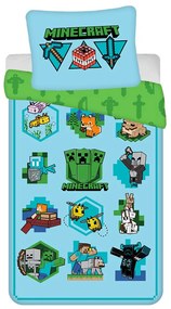 Minecraft Icons husă de pat 140×200cm, 70×90 cm