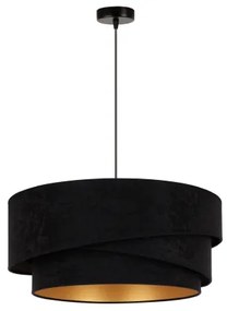 Lustră pe cablu Duolla KOBO 1xE27/15W/230V d. 45 cm negru/auriu