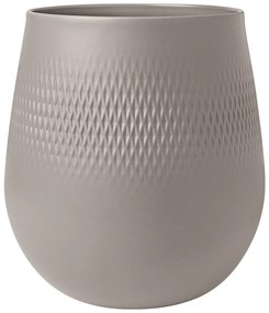 Vază Carré mare Manufacture Collier taupe, înălțime: 180 cm 20,8 cm - Villeroy & Boch