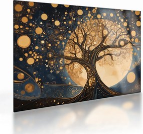 Tablou pe sticlă – Arbore suprarealist (70x50 cm)