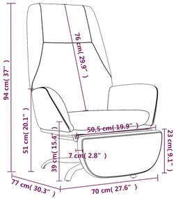 Scaun de relaxare suport pentru picioare gri inchis microfibra 1, Morke gra
