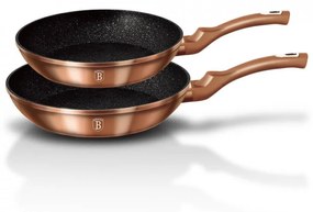 Set 2 tigai marmorate (3 straturi) Rose Gold (Cupru) Metalic Line Berlinger Haus BH 1611N