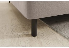 Colțar maro deschis extensibil/cu spațiu de depozitare cu tapițerie din catifea (cu colț pe partea stângă/în formă de ”L”) Barea – ELTAP