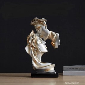 Statueta cuplu de miri, rasina, 26cm