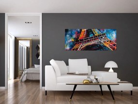 Tablou - Pictură a Turnului Eiffel II. (120x50 cm)