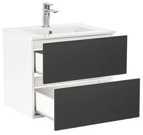 Mobilier complet de baie Vario Forte 60 alb-antracit