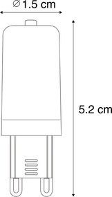 Set de 5 becuri LED G9 transparente 3,5W 480 lm 3000K