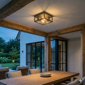 Plafonieră vintage auriu antic IP44 cu 2 lumini - Charlois