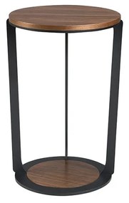 Masuta laterala moderna design LUX Wood and Black, 38cm
