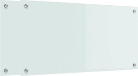 vidaXL Panou de bucătărie 2 pcs Alb 80 x 40 cm sticlă securizată