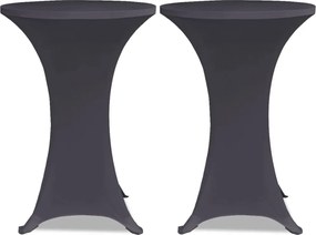 vidaXL Husă elastică pentru masă, 2 buc., antracit, 70 cm