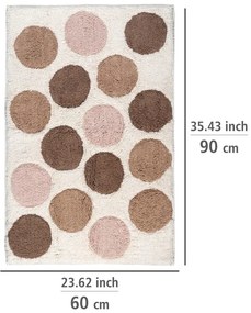 Covoraș de baie maro-bej din bumbac organic 60x90 cm Tibet – Wenko