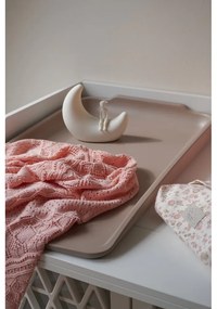 Pătură pentru copii, roz prăfuit din bumbac organic tricotată 80x100 cm Sorbet – Cam Cam Copenhagen