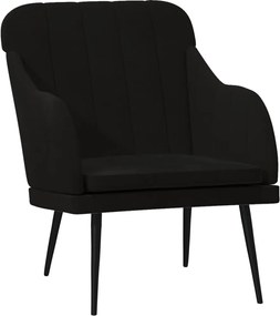 vidaXL Fotoliu, negru, 63x76x80 cm, catifea