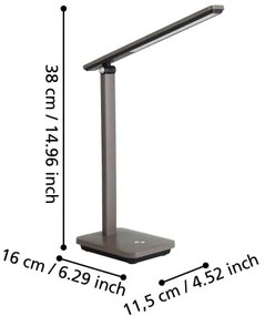 Lampă LED dimabilă reîncărcabilă Eglo 900958 INIESTA LED/3,6W/5V 1800mAh maro