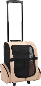 vidaXL Troller pentru animale de companie multifuncțional, pliabil, bej