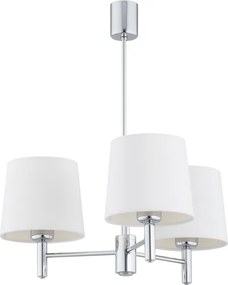 Brilagi - Lustră pe tijă MONTE 3xE27/60W/230V crem/crom lucios