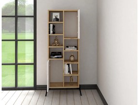 Set mobilier living Tretsilla (Stejar zafir + alb + negru). 1107151