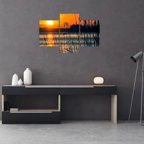 Tablou - Apus de soare la lac (90x60 cm)