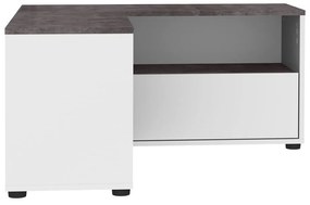 Comodă TV alb-gri cu aspect de beton 90x45 cm Angle – TemaHome