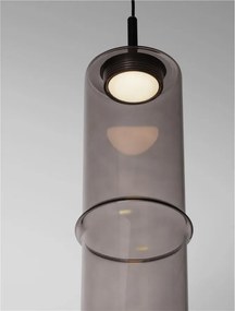Pendul LED modern, Metal, Sticla, Moca, SANO