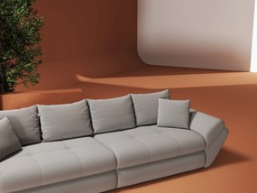 Canapea extensibilă dumonde cu ladă de depozitare si sezut confortabil din spuma high-density, Loana Royal Gri 300x100 cm