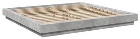 3281171 vidaXL Cadru de pat, gri beton, 180x200 cm, lemn prelucrat